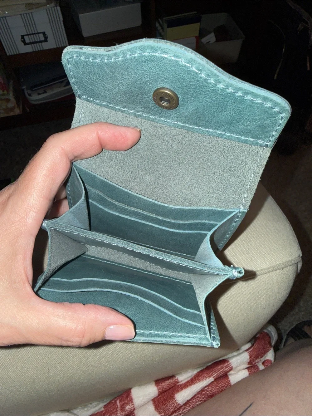 Portland Leather goods dusky blue Bozeman wallet